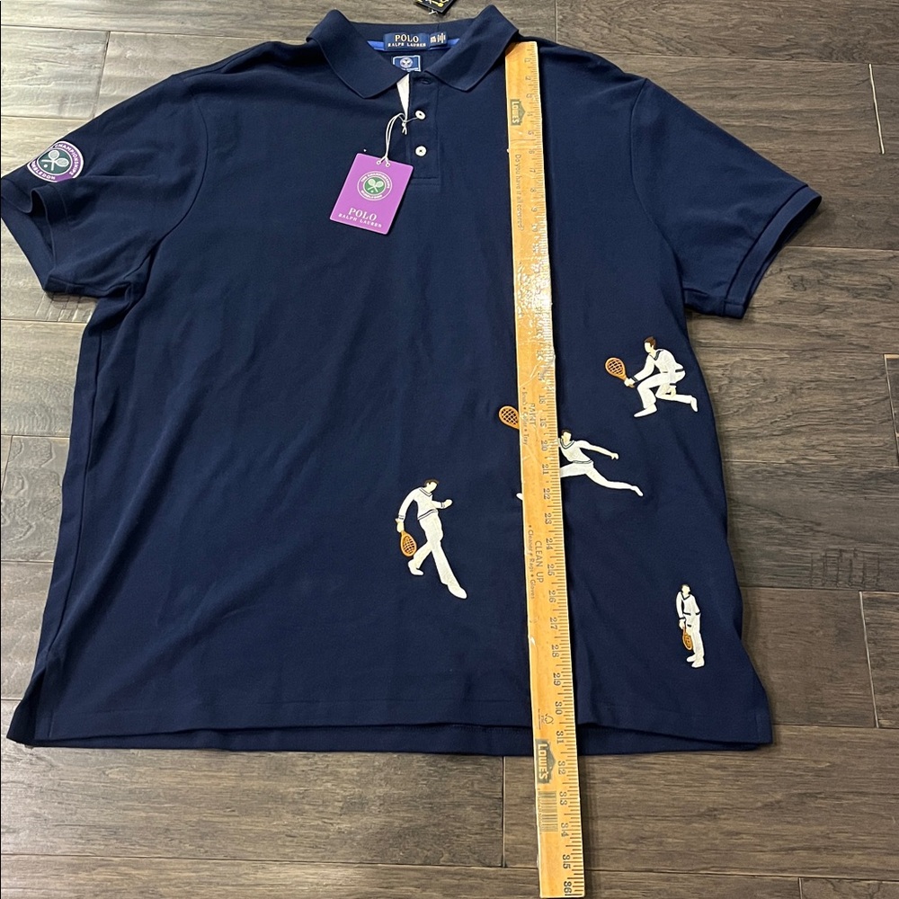 Polo Ralph Lauren Wimbledon Tennis Polo Shirt blue new Mens Size XXL - Picture 9 of 13